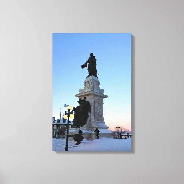 Toile Monument à Samuel De Champlain, Québec, Canada (Recto)