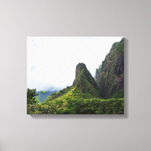 Toile monument de l'aiguille de iao à maui hawaii