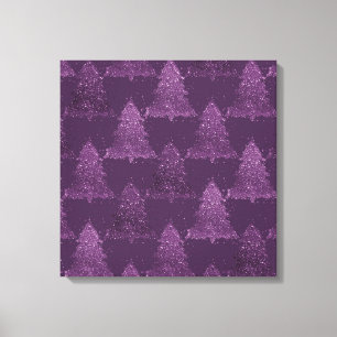 Toile Moody Tree Motif   Noel profond pourpre de prune