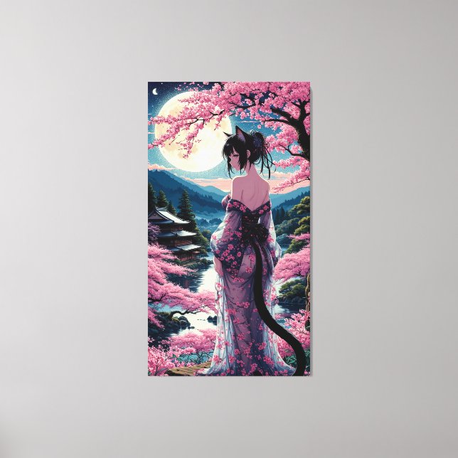 Toile Moonlit Cherry Blossom Fantasy (Recto)