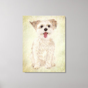 Toile Morkie Dog Premium Wrapper Canvas Imprimer