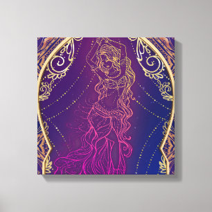 Toile Moroccan Arabes Danse du Ventre Glam Violet & Or