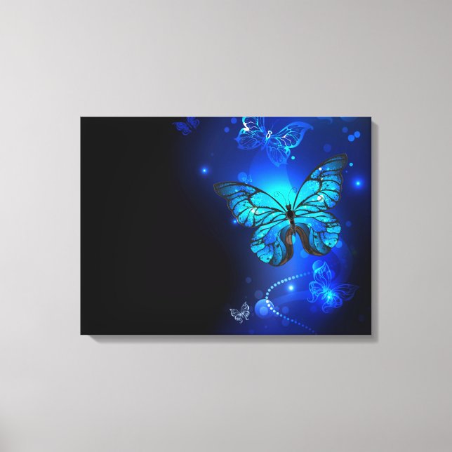Toile Morpho Butterfly in the Dark Background (Recto)