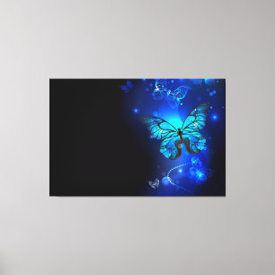 Toile Morpho Butterfly in the Dark Background
