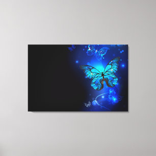 Toile Morpho Butterfly in the Dark Background