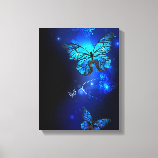 Toile Morpho Butterfly in the Dark Background (Recto)