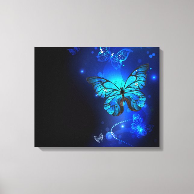 Toile Morpho Butterfly in the Dark Background (Recto)