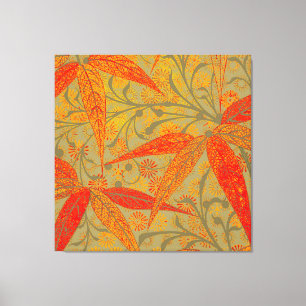 Toile Morris & Co. motif Bamboo Godwin orange et sauge