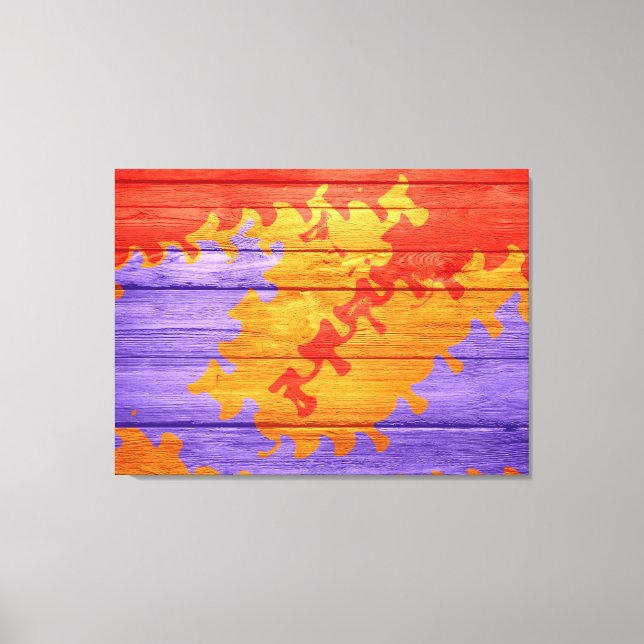 Toile Mosaïque Abstrait Pastel Wood (Recto)