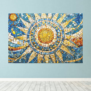Toile mosaïque céleste du soleil 003