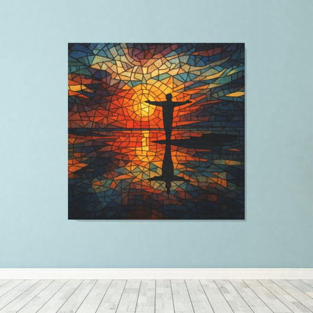 Toile Mosaïque surréaliste : Les perspectives fragmentée (Insitu (Plancher de Bois))