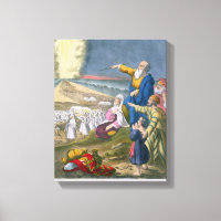 Moses Parting the Red Sea, from a bible printed by