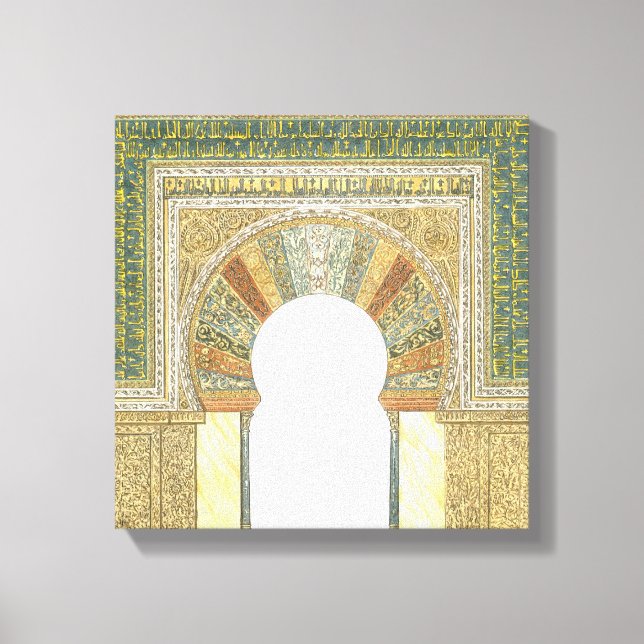 Toile Mosquée de Cordoue Espagne. Mihrab (Recto)