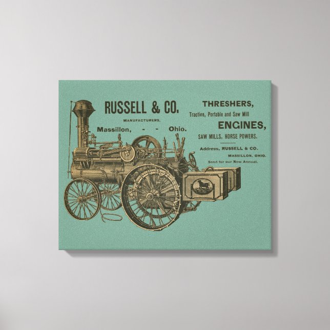 Toile Moteur à vapeur Tracteur de ferme Traction Agricul (Recto)