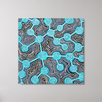 Motif abstrait de style aborigène Lignes de vie