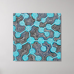 Toile Motif abstrait de style aborigène Lignes de vie