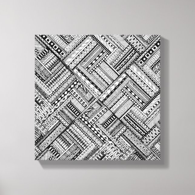 Toile Motif artistique tribal inspiré 6 (Recto)