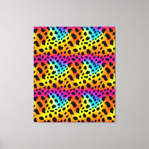 Toile Motif coloré Rainbow Cheetah sans couture