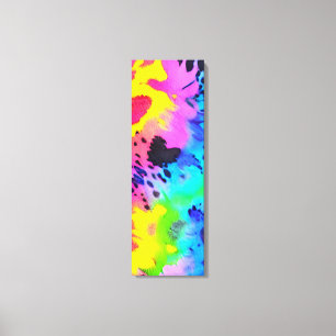Toile Motif coloré Wild Cheetah Tye Dye