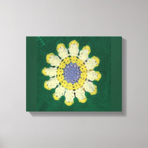 Toile Motif Crochet - Daisy