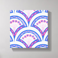 motif damassé floral bleu