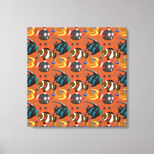 Toile Motif d'animaux aquatiques   vie sous-marine océan