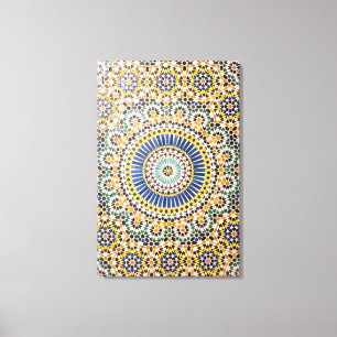 Toile Motif de carreaux géométriques, Maroc