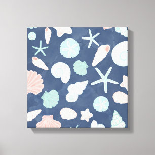 Toile motif de coquillages