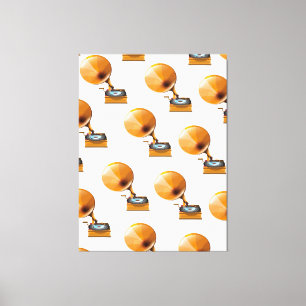 Toile Motif de disque Gramophone.