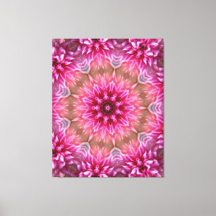 Toile Motif de Mandala Pink Kaleidoscope