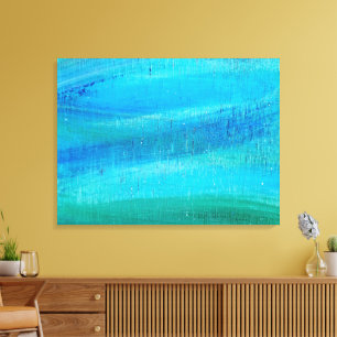 Toile motif de peinture turquoise