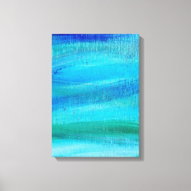 Toile motif de peinture turquoise (Recto)
