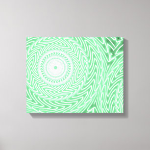 Toile Motif des cercles verts de printemps