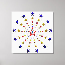 Toile Motif des étoiles patriotiques