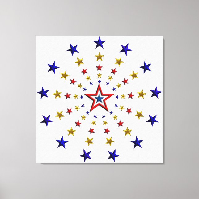 Toile Motif des étoiles patriotiques (Recto)