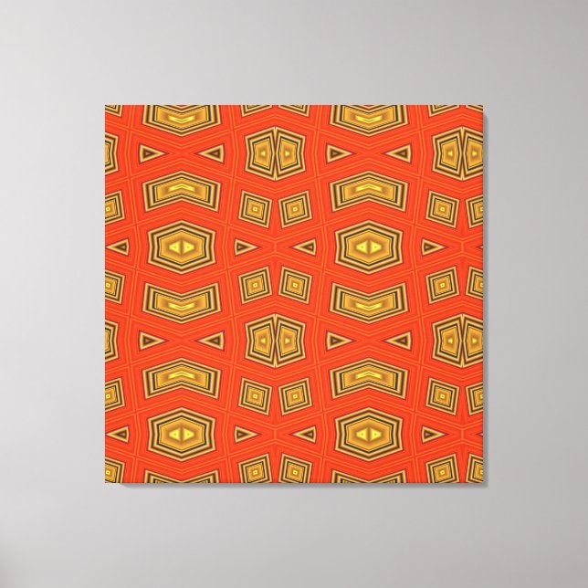 Toile Motif Diamond Or Rouge (Recto)