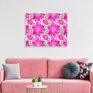 Toile Motif floral rose vif sans couture