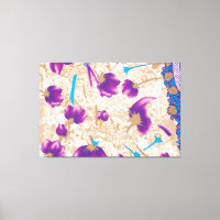 Motif floral vif avec violet et bleu f
