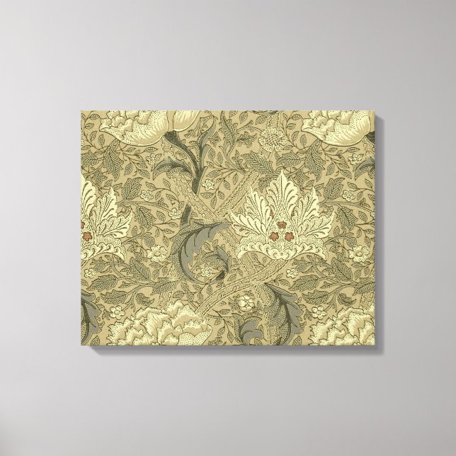 Toile Motif floral William Morris Windrush : Vintage (Recto)