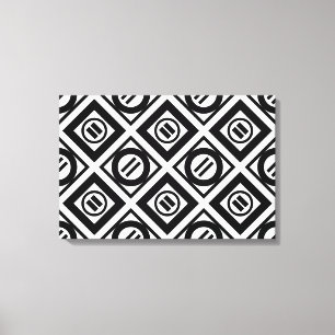 Toile Motif géométrique de signe d'égalité noir sur le