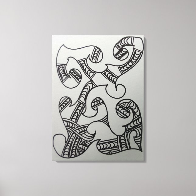 Toile Motif Maori DIY Colour It Yourself  (Recto)