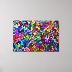 Toile MOTIF POLYNÉSIEN 32x48