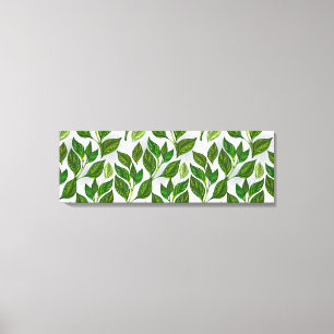 Toile Motif sans couture avec Feuilles de thé vert