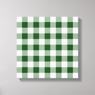 Toile Motif vert et blanc de guingan