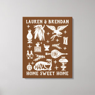 Toile Motif vintage de Pyrex - tôt Américain (colonial