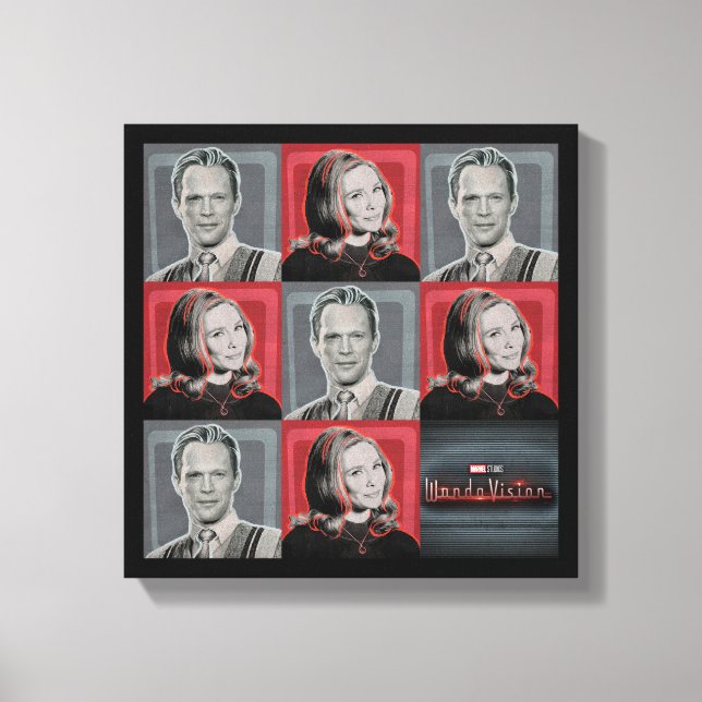 Toile Motif Wanda et Vision Retro Checker (Recto)
