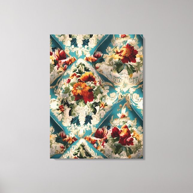 Toile Motif Whimsical Floral Italien (Recto)