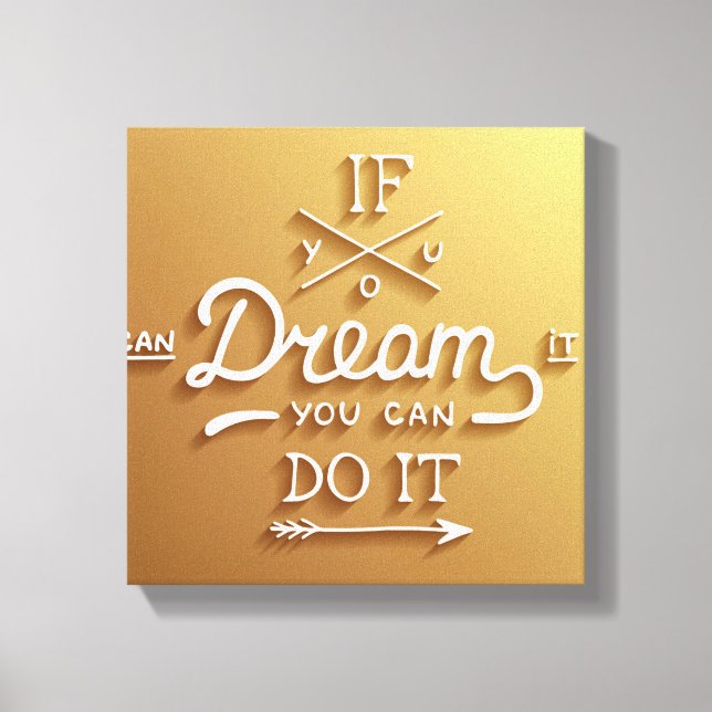 Toile Motivation de l'inspiration de rêve (Recto)