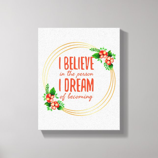 Toile Motivation des paroles pour le succès et la lutte  (Recto)