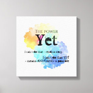 Toile Motivation nuage arc-en-ciel Puissance de Pourtant